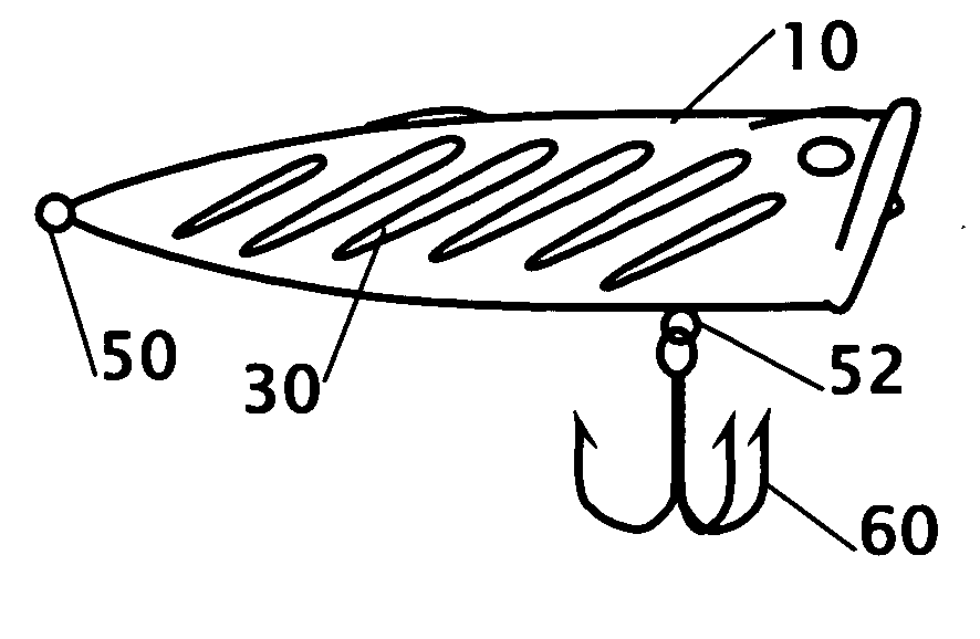 Fishing lure and sinker with surface details for holding and distributing fish attractant