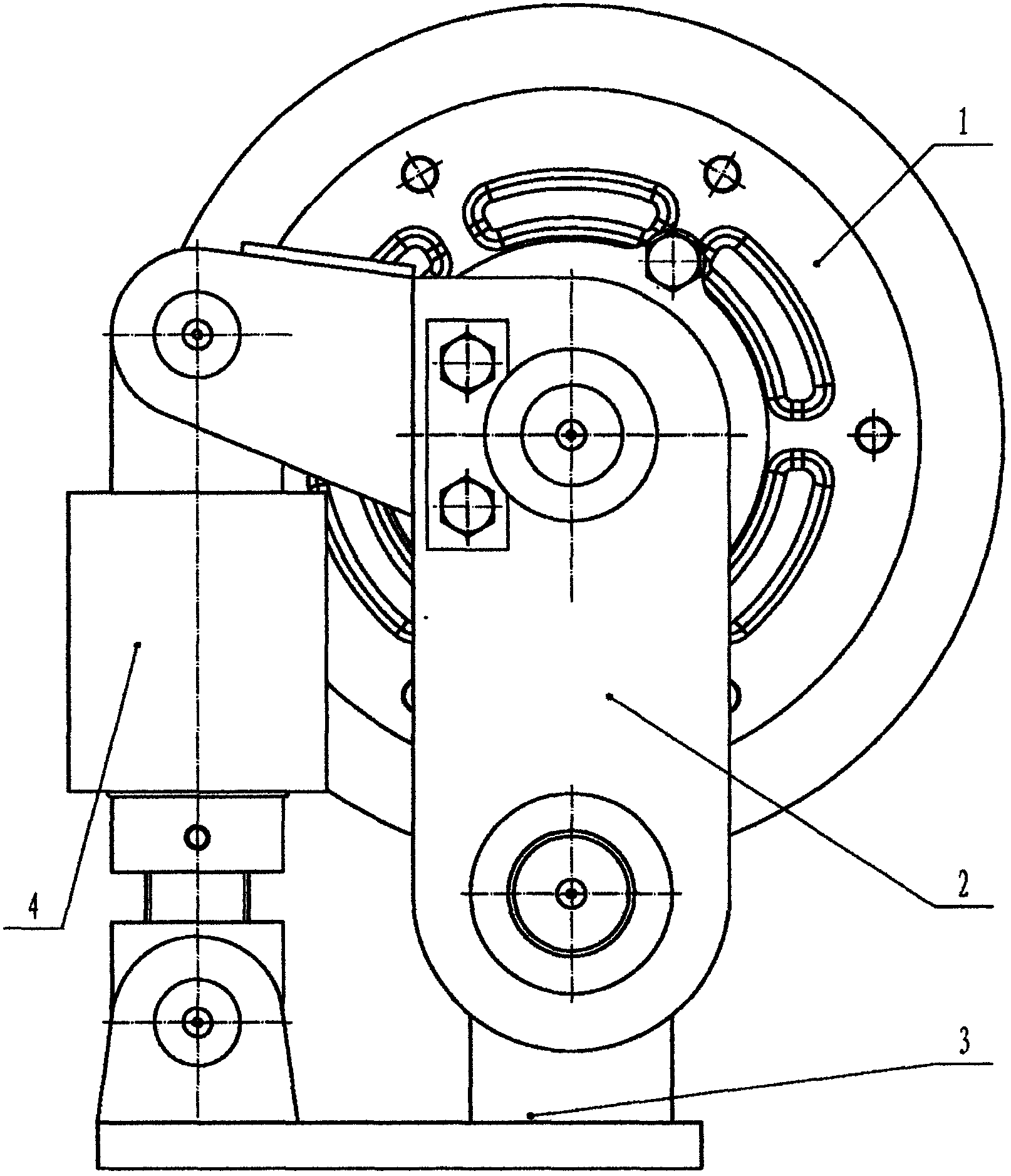 Light roller cage ear with gas spring hydraulic damper