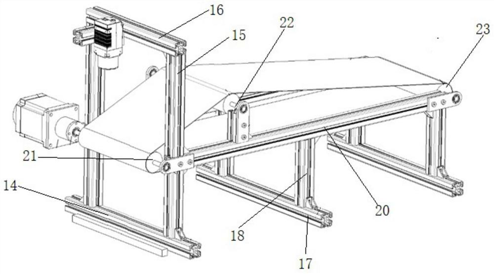 A non-contact cut pile fabric thickness photographing device