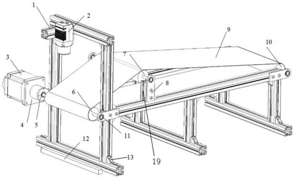 A non-contact cut pile fabric thickness photographing device