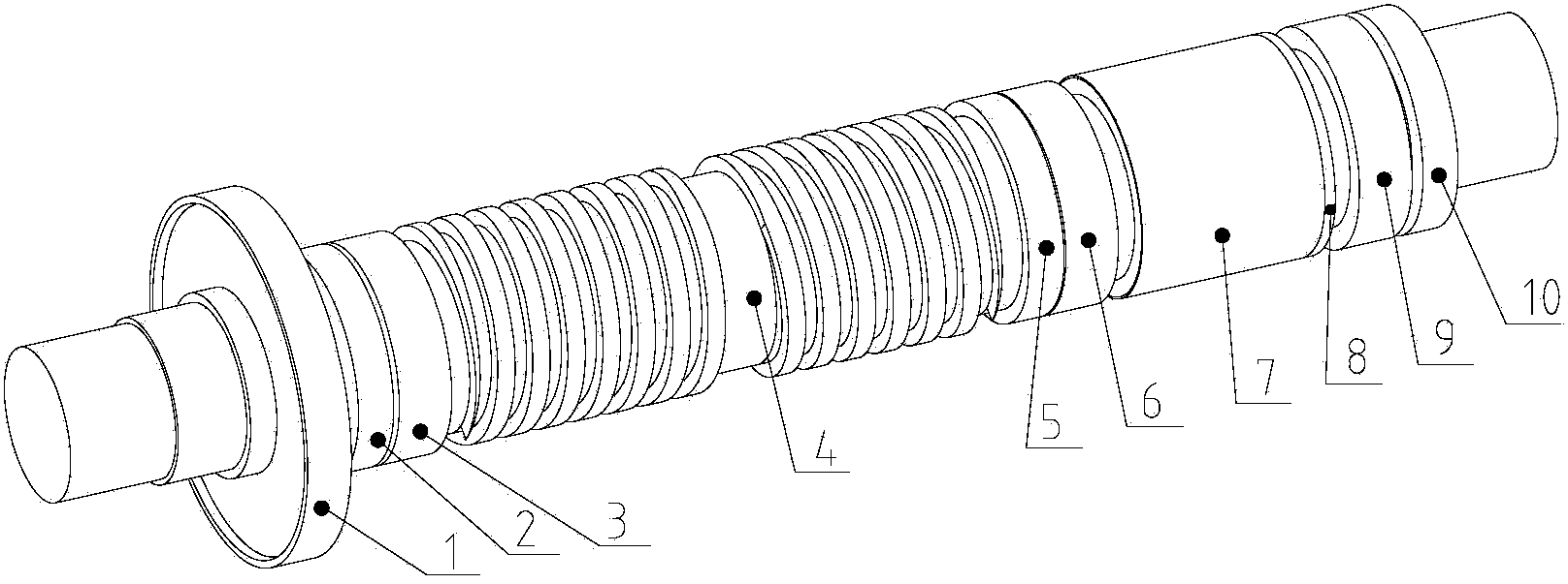 Magnetic suspension uniaxial direct-driven compressor