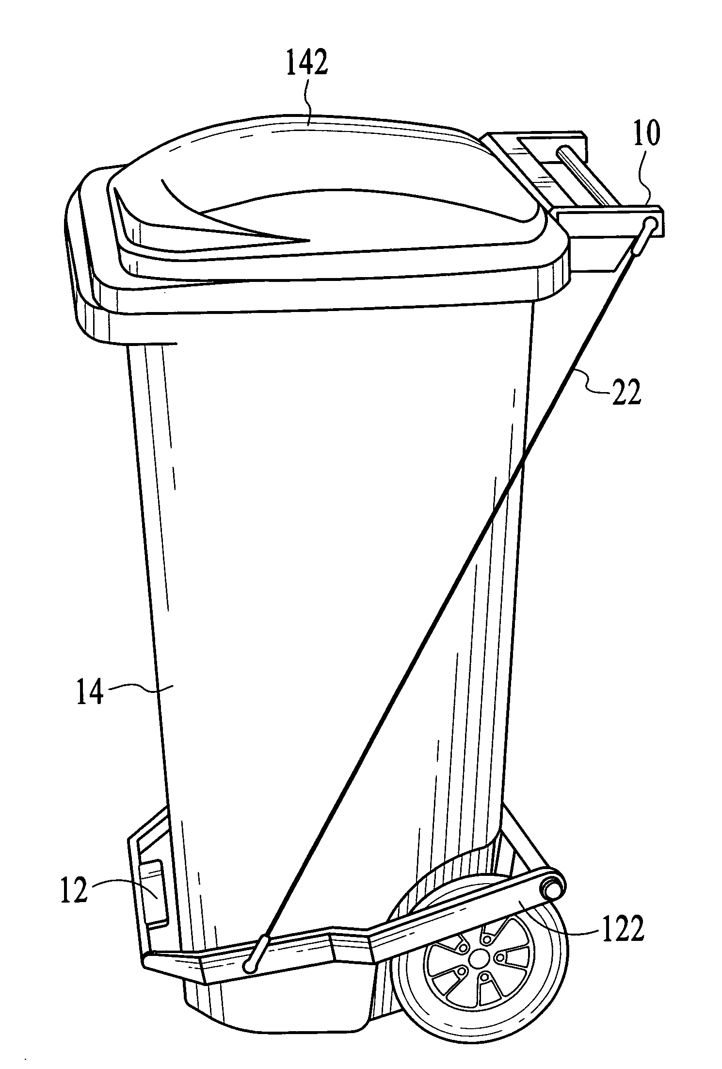 Hands-free trash barrel lid opener