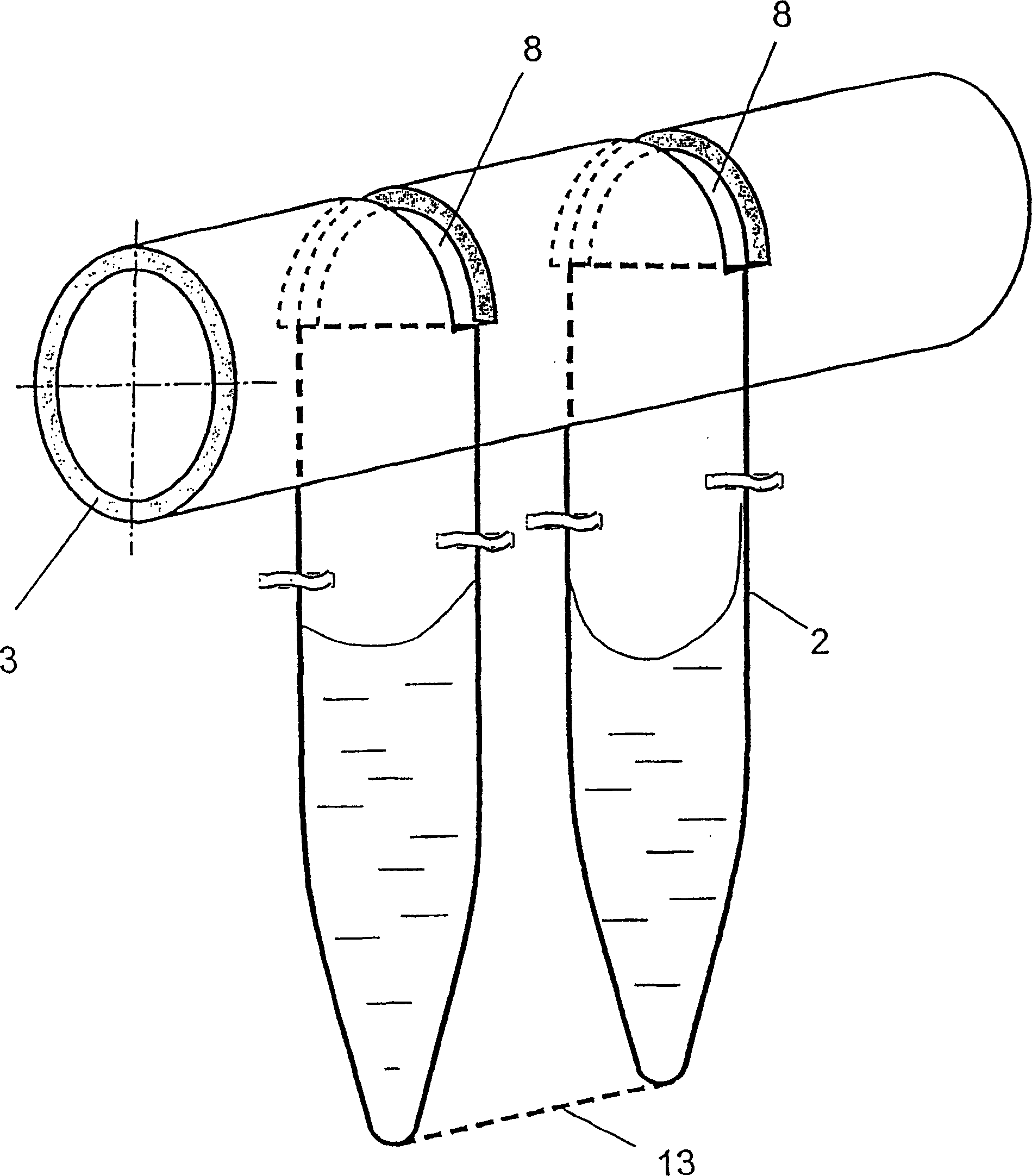 Device for carrying out material exchange processes