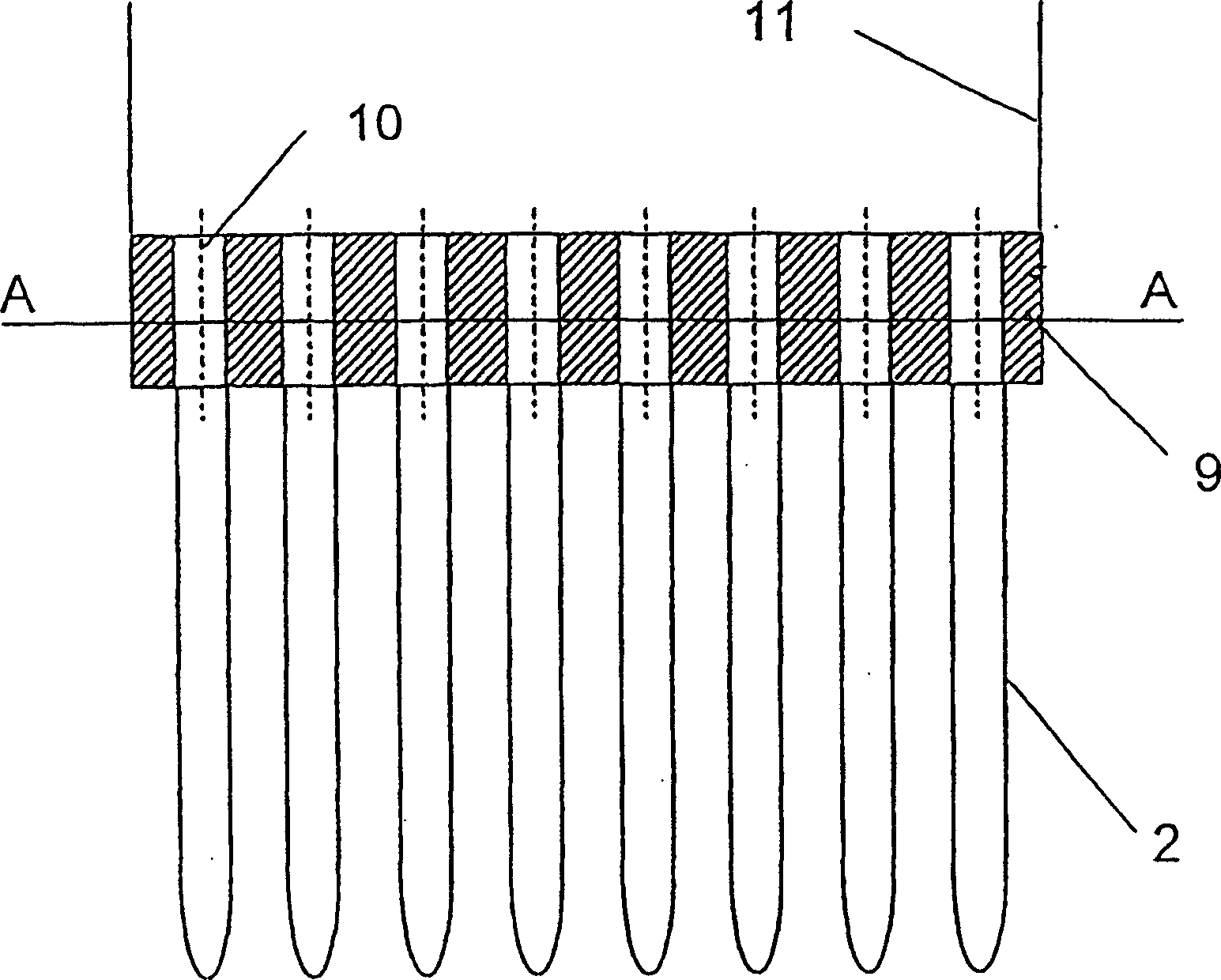 Device for carrying out material exchange processes