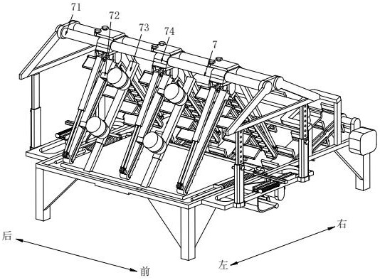 Log splitting and unloading machine for wood processing