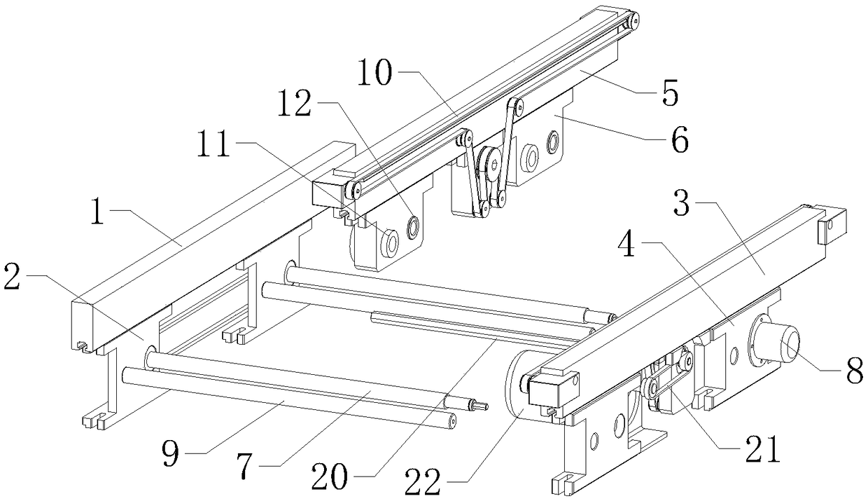 PCB conveying line capable of being automatically adjusted in width