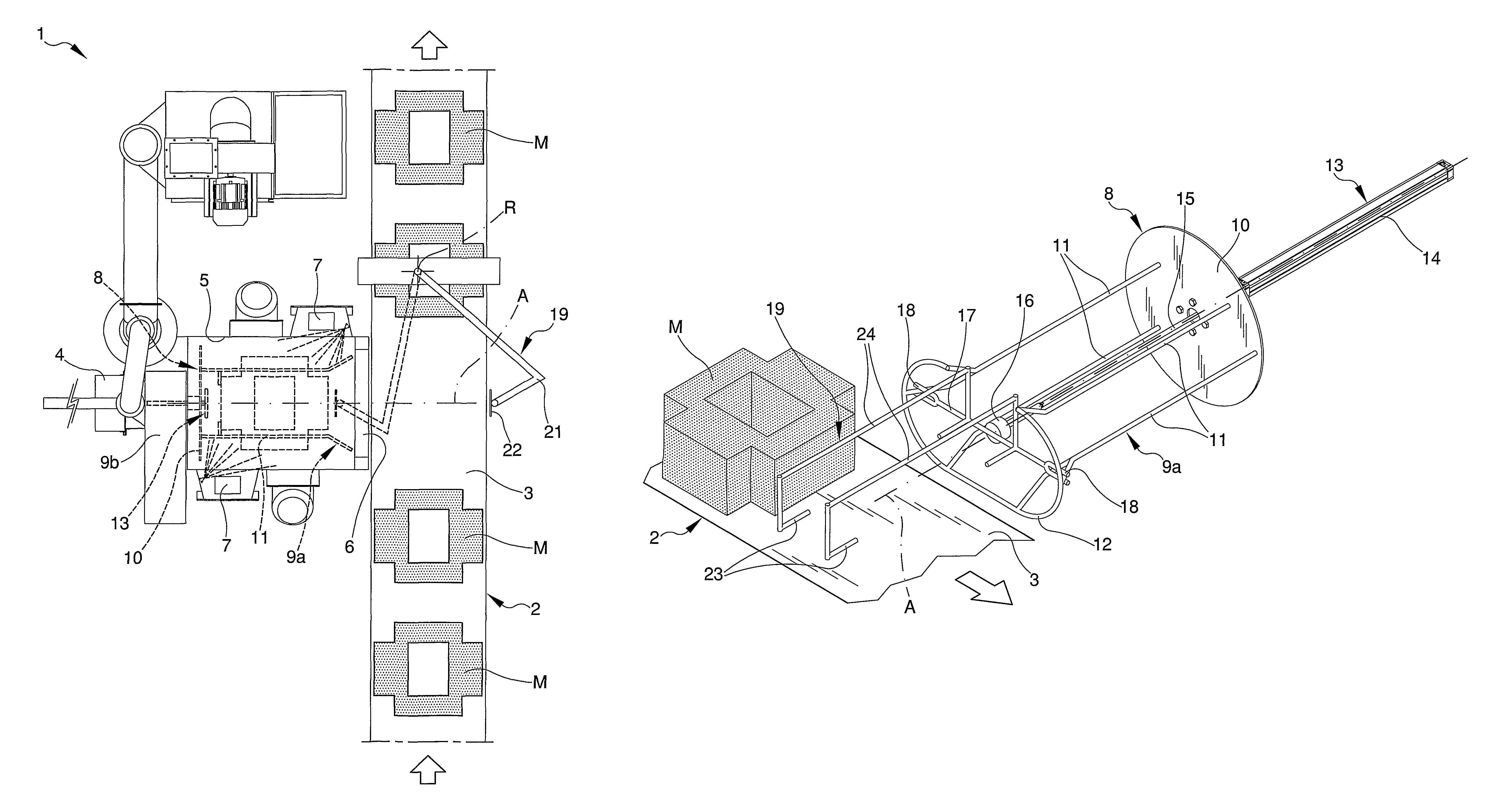 Shot-blasting machine for surface treatment of products