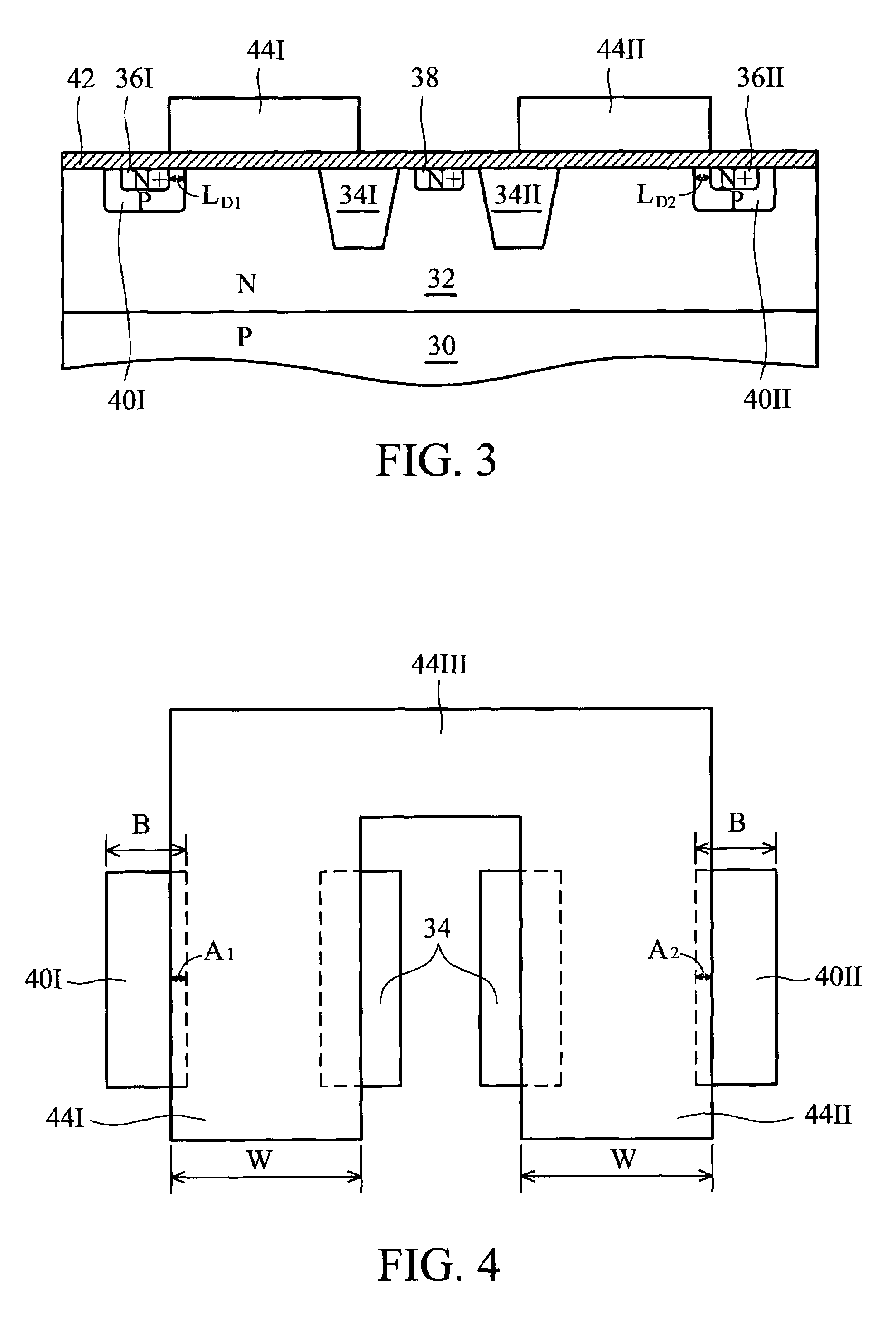 Structure for an LDMOS transistor and fabrication method for thereof