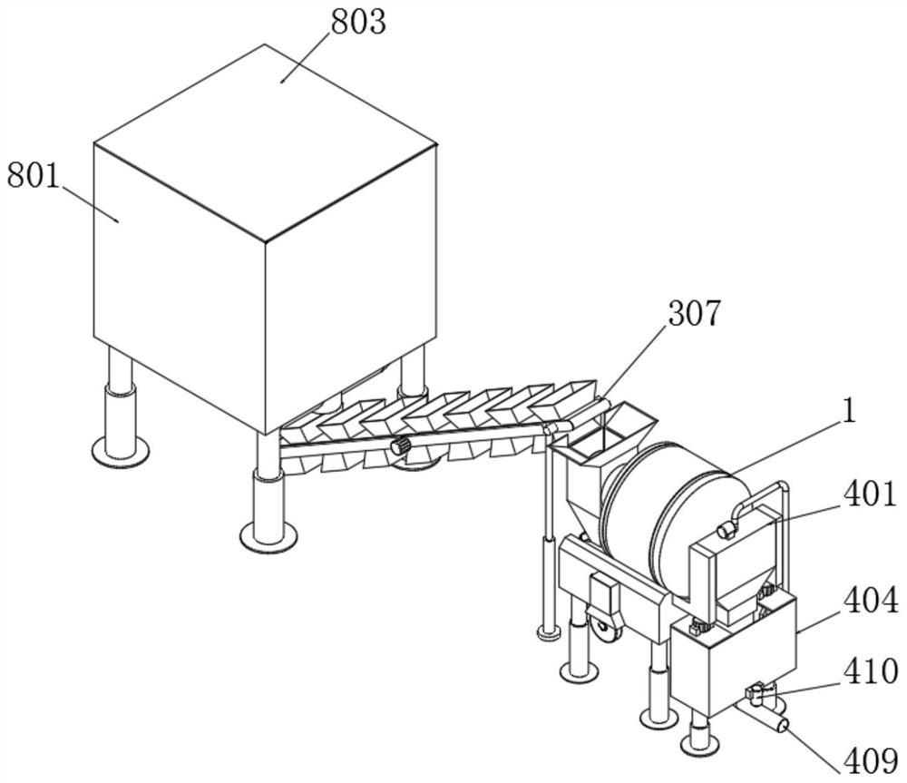 Concrete mixing equipment convenient for feeding and discharging materials