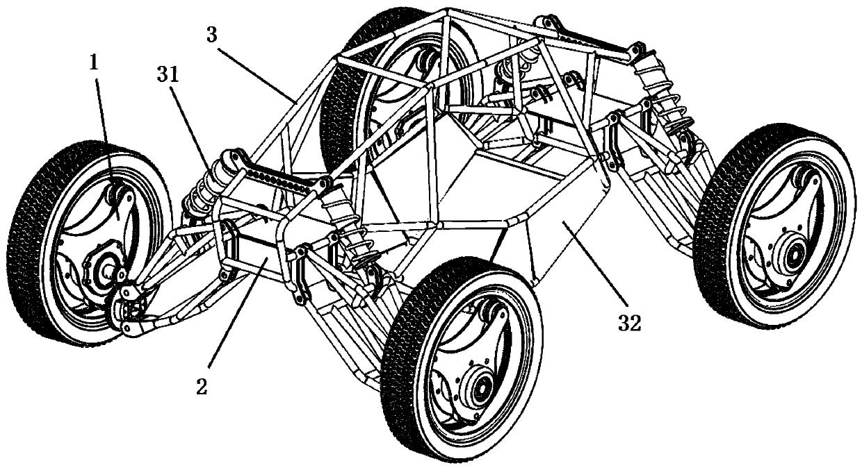 An automatic following obstacle-crossing vehicle