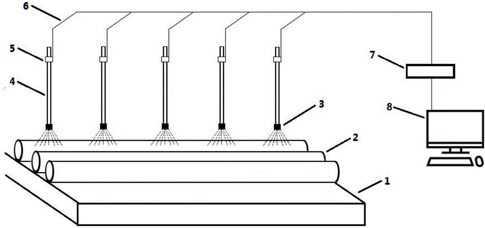 Device and method for detecting working state of nozzles in continuous-casting secondary cooling area in real time