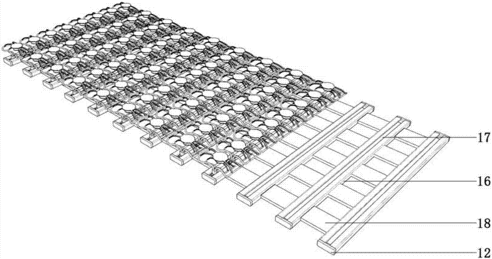 Independently adjusted modularized spring bed frame