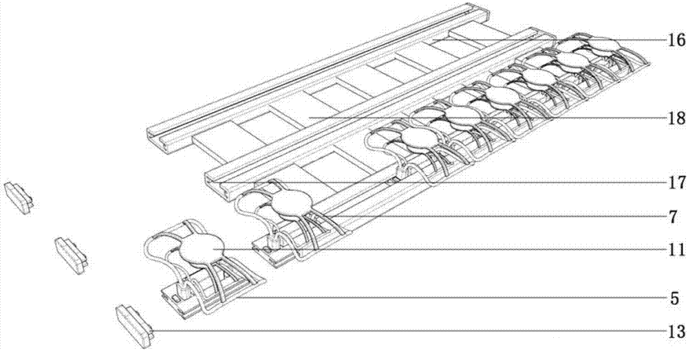 Independently adjusted modularized spring bed frame