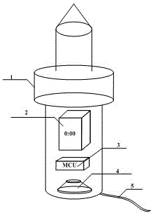 Electric soldering iron with timing device