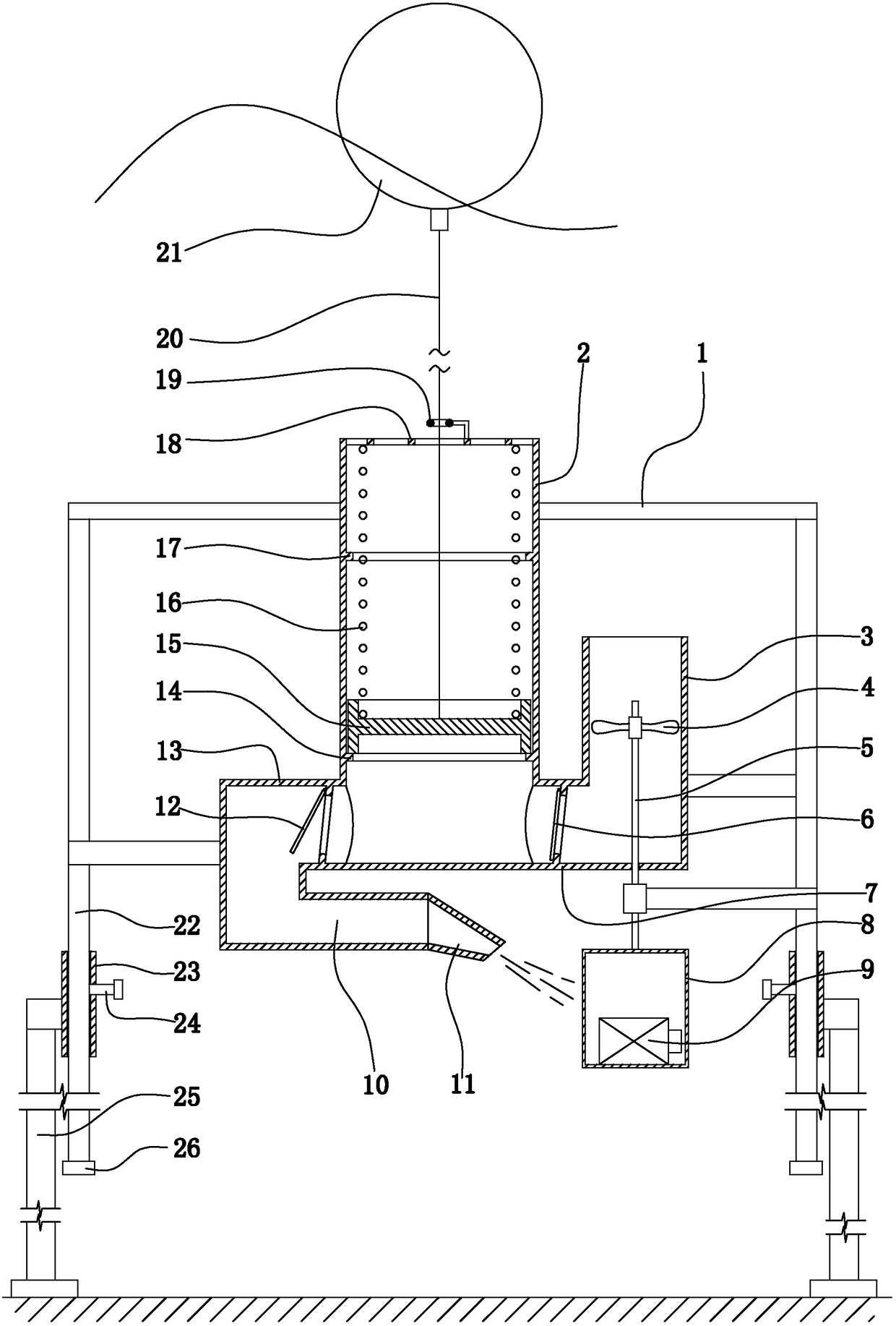 A 360-degree rotation monitoring spawning ground monitoring equipment