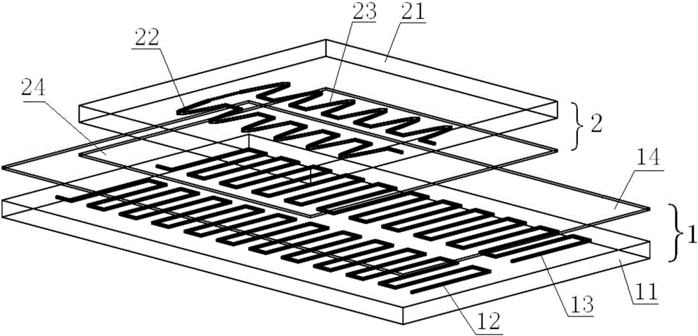 Double-column-type time-grating linear displacement sensor