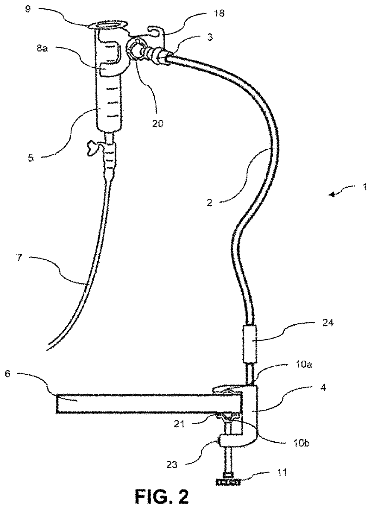 Device and Method Useful in Mobile Administering of Feed Products to Patients