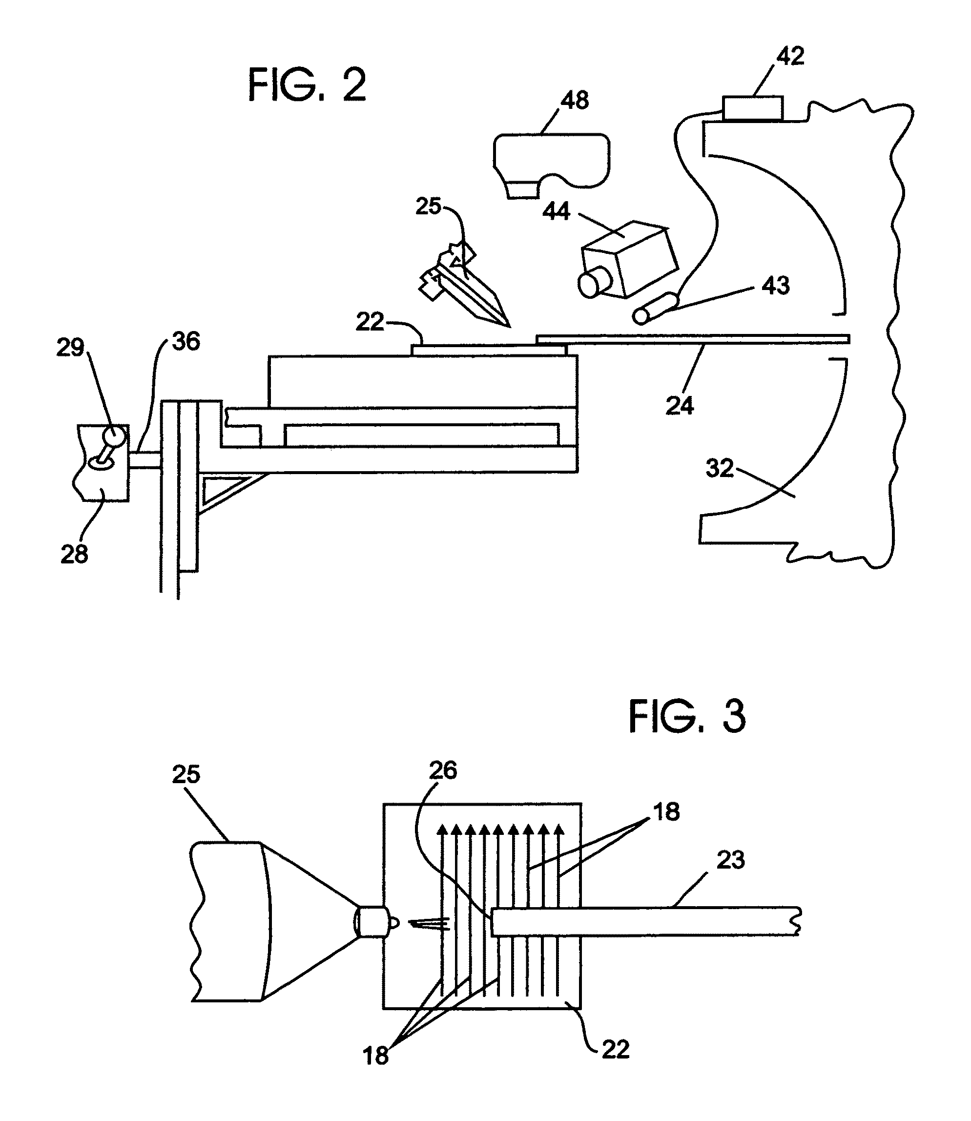 Control of the positional relationship between a sample collection instrument and a surface to be analyzed during a sampling procedure with image analysis