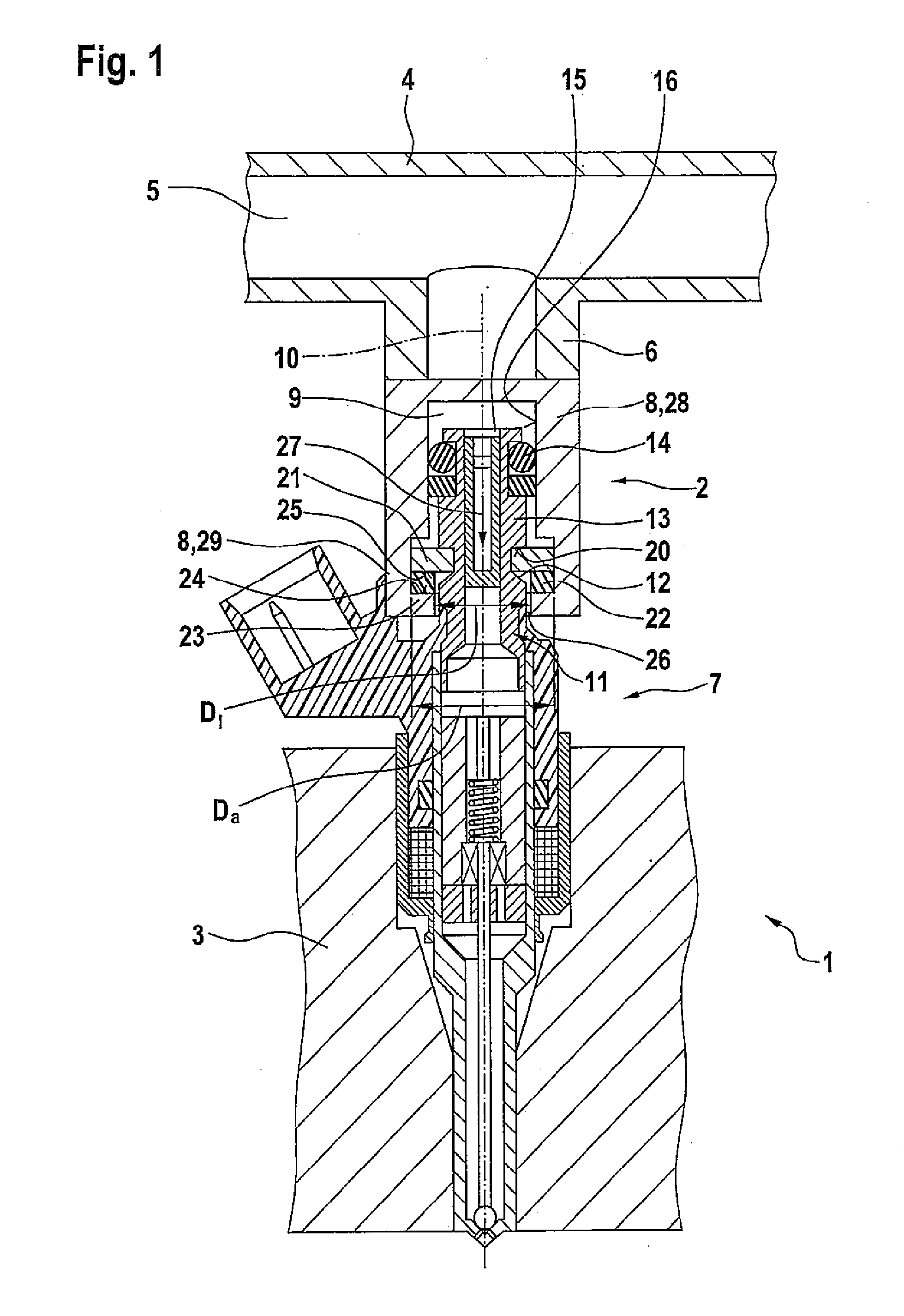 Fuel injection system having a fuel-carrying component, a fuel injector and a suspension