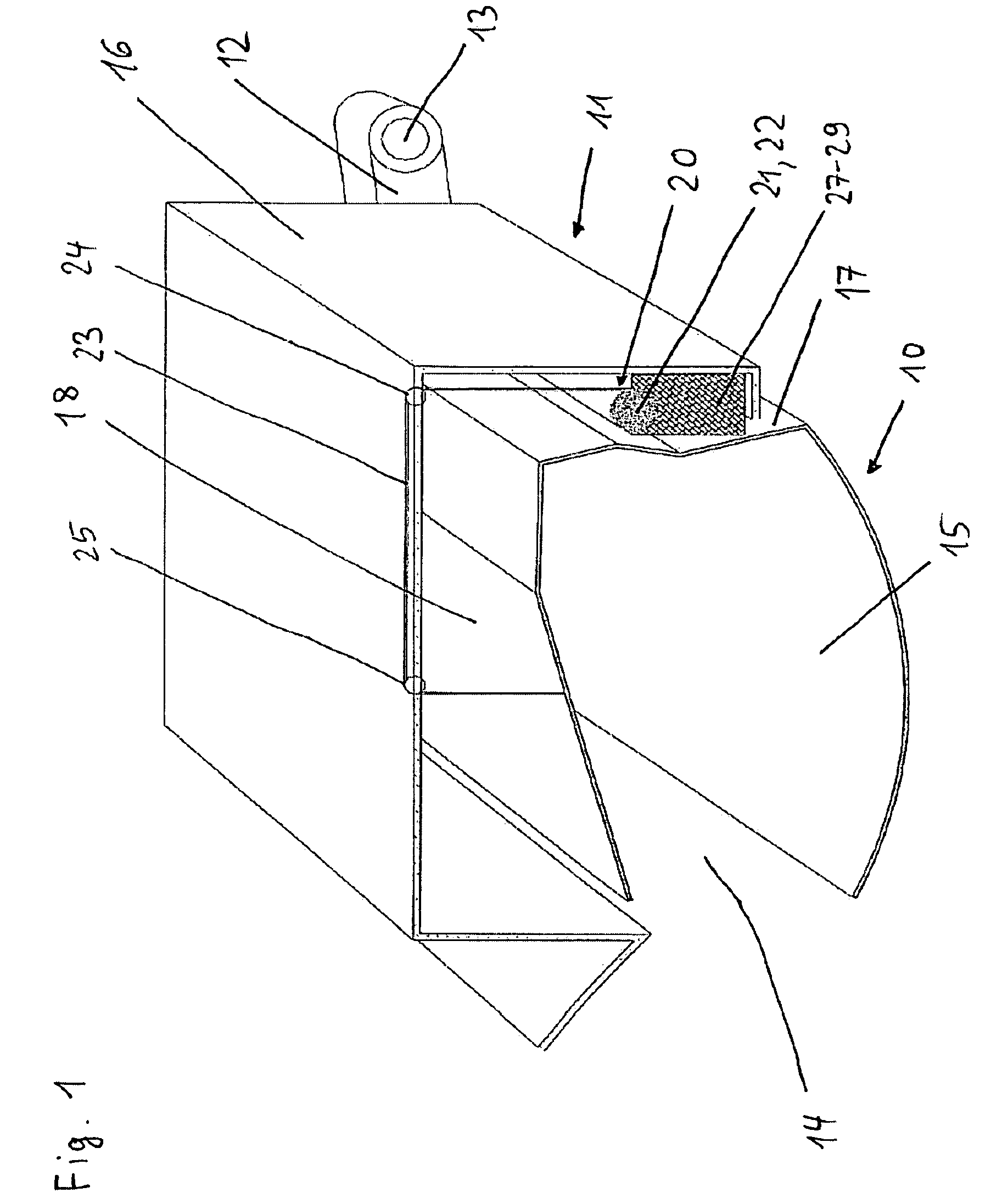 Lifting device for a luggage compartment in an aircraft, as well as aircraft with a lifting device for a luggage compartment