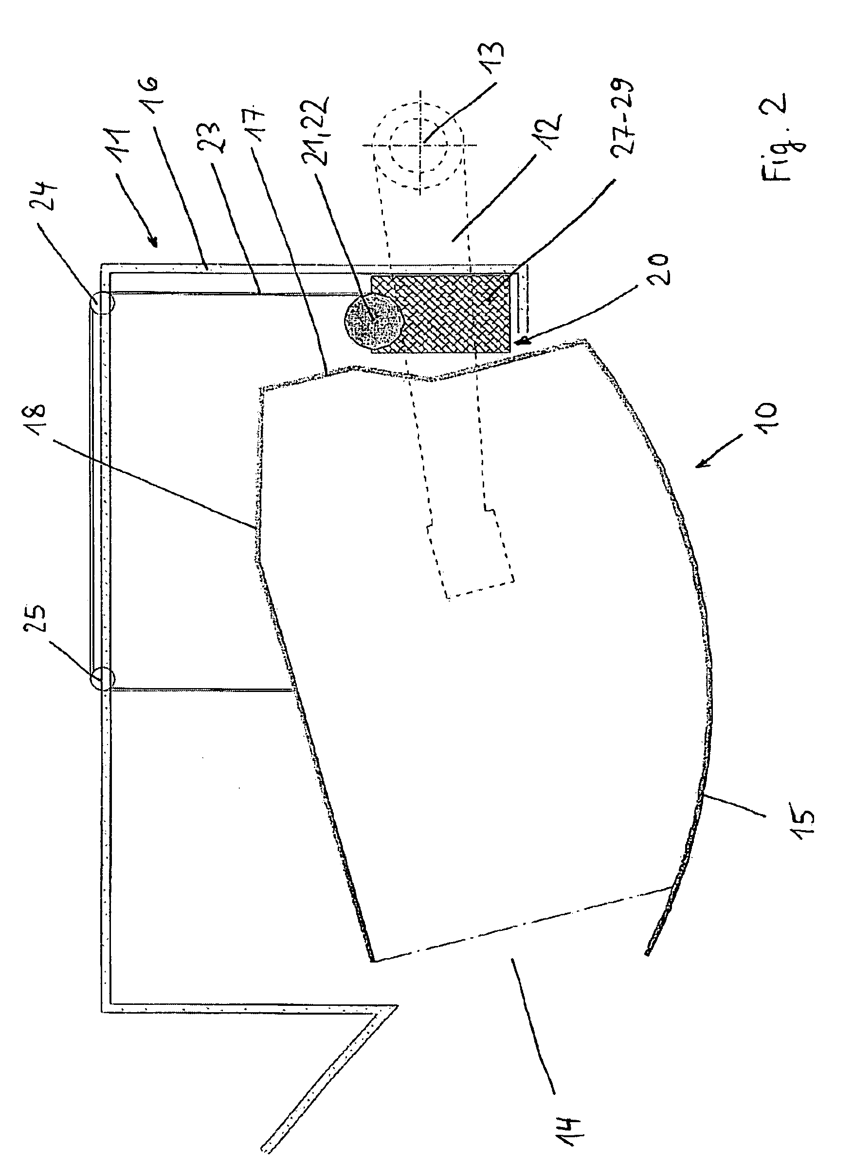 Lifting device for a luggage compartment in an aircraft, as well as aircraft with a lifting device for a luggage compartment