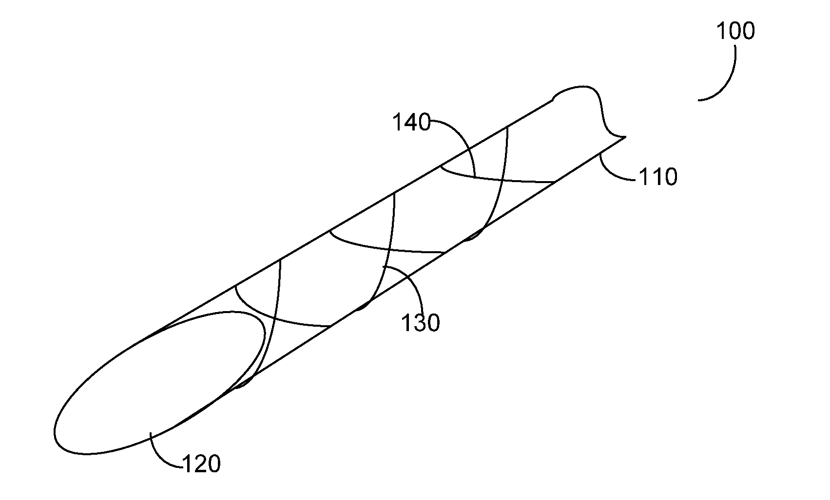 Hypodermic needle with enhanced ultrasound signature for carotid artery stenting