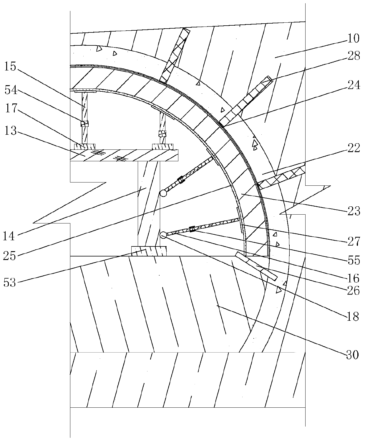 A kind of tunnel excavation support construction method