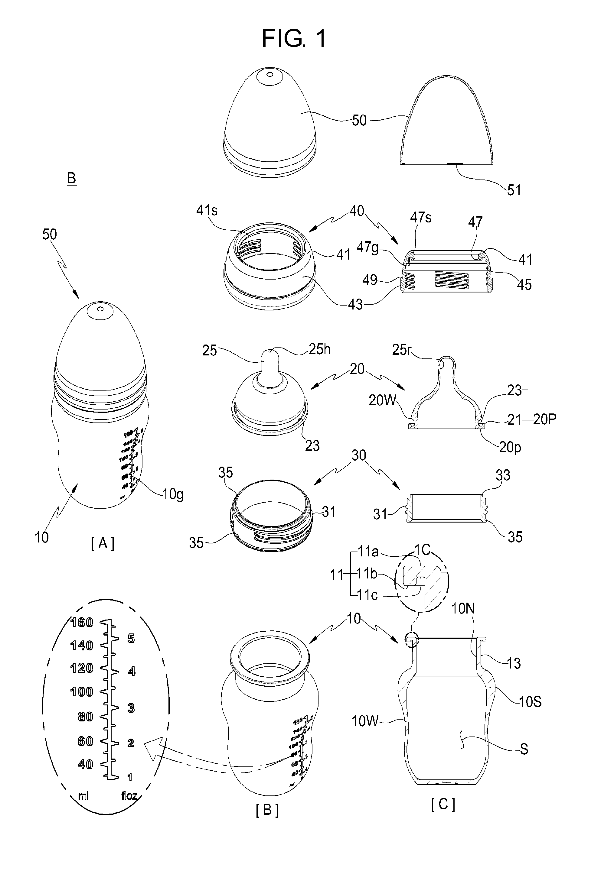 Silicone baby bottle