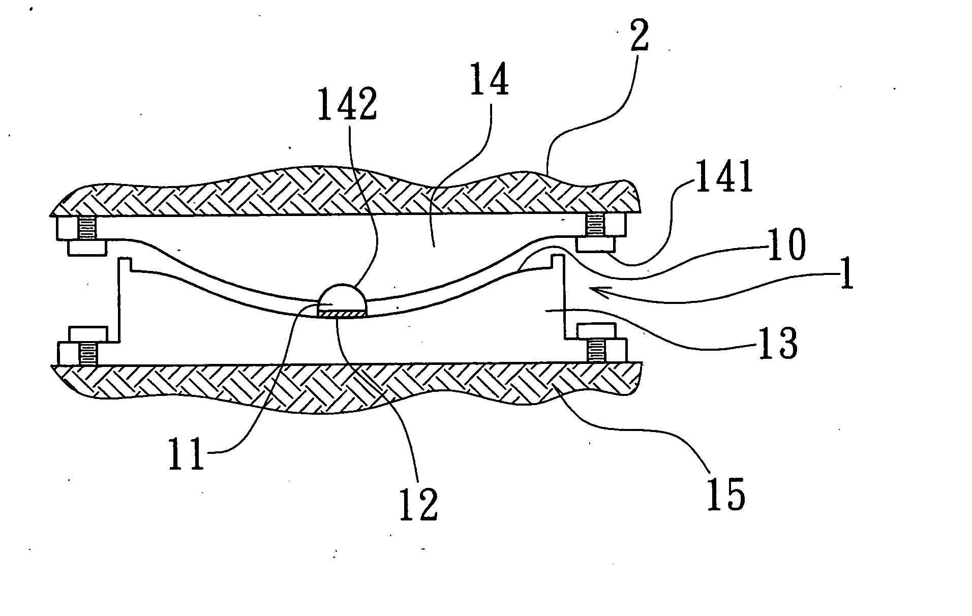 Seismic isolator with variable curvature