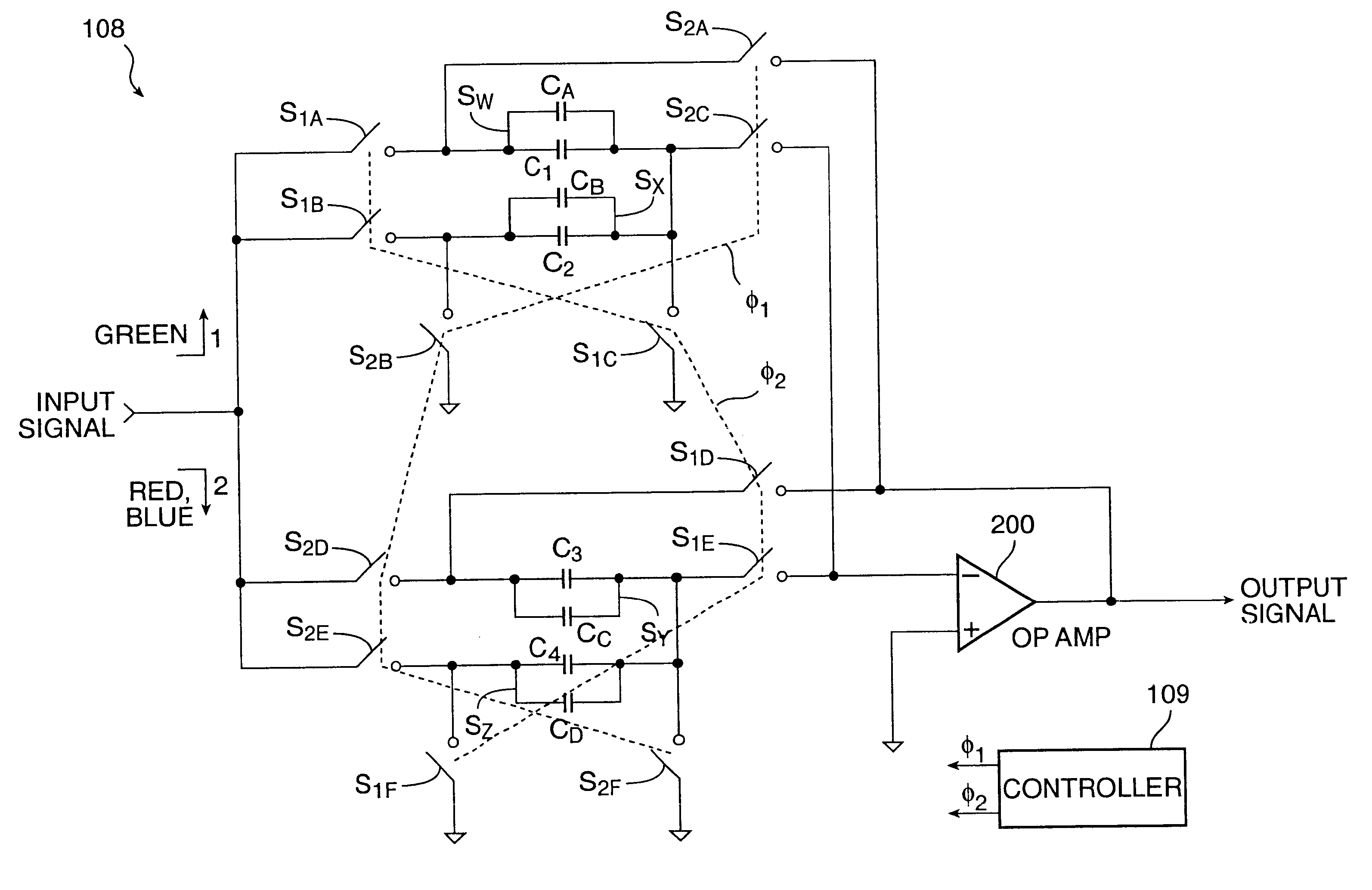 Power saving method using interleaved programmable gain amplifier and A/D converters for digital imaging devices