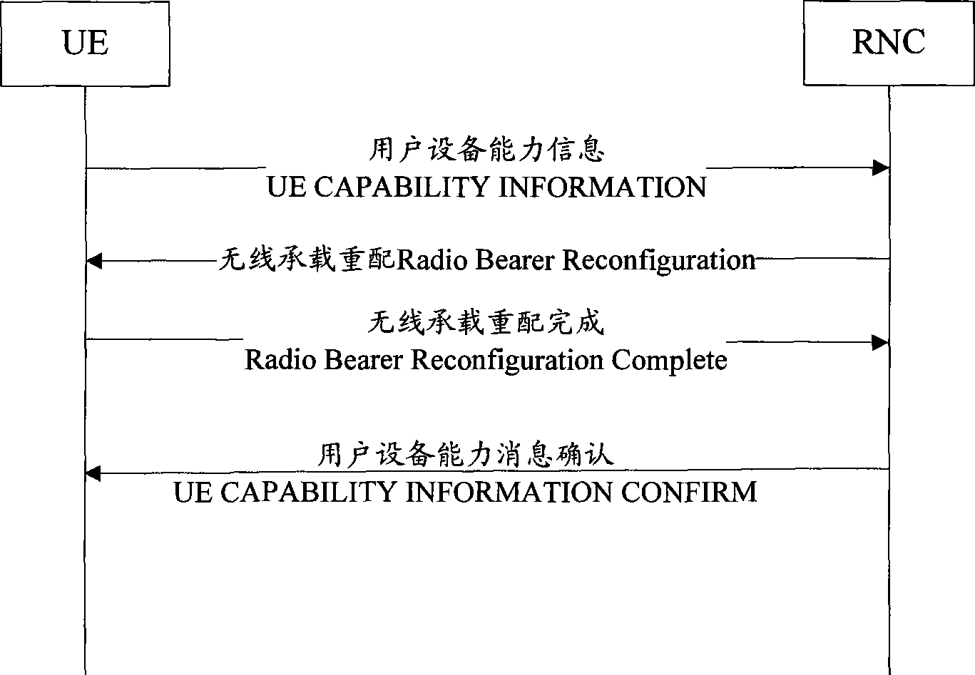 User equipment wireless access capability updating method, system and apparatus