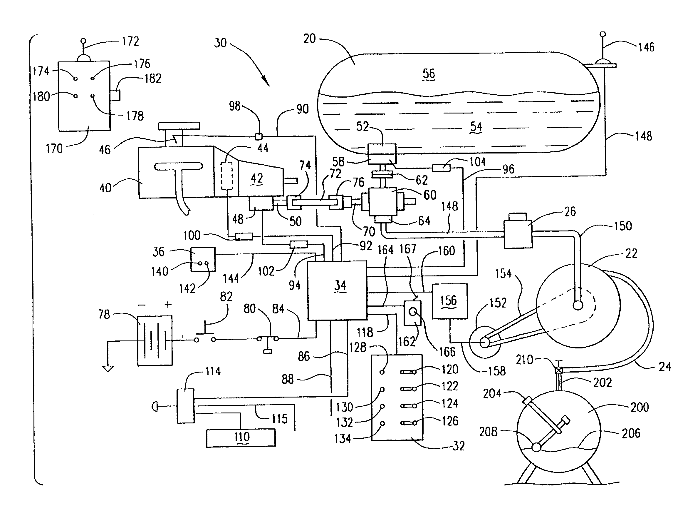 Liquid delivery vehicle with remote control system