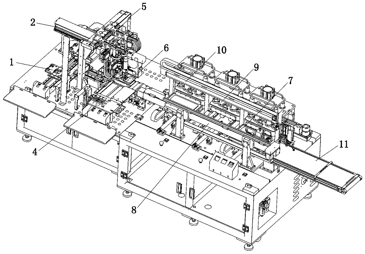 Double-feeding vacuum fitting production line and fitting process thereof