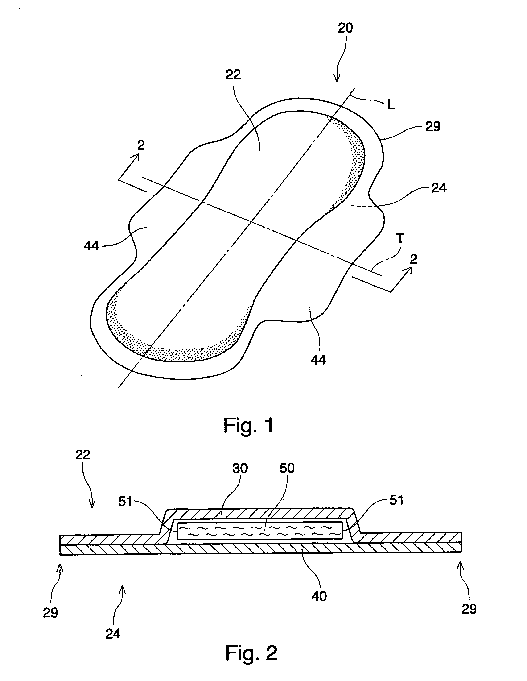 Absorbent article including airlaid mixture material containing thermoplastic fibers treated with phosphate ester or sulfate ester