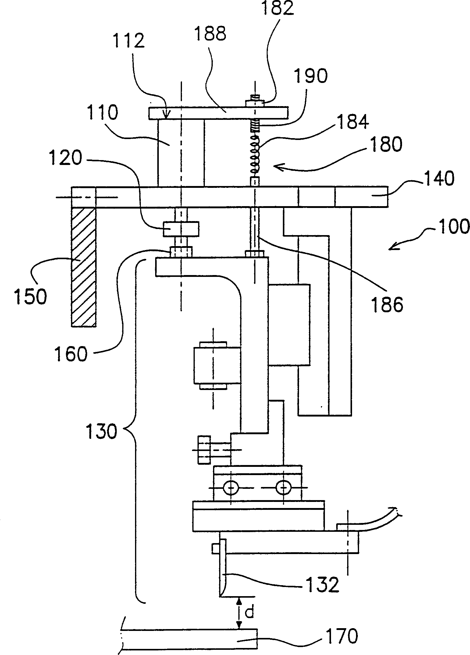 Film packaged external pin pressing device