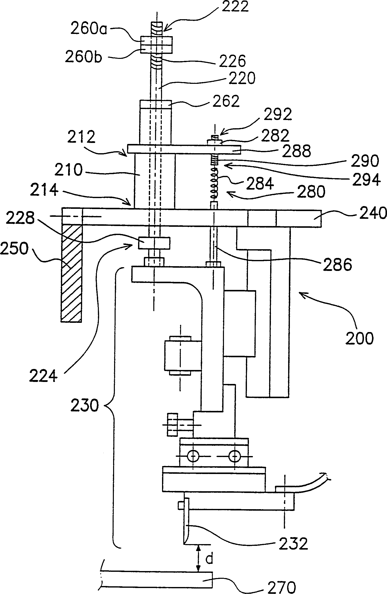 Film packaged external pin pressing device