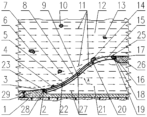 Method for preventing trash holding device from being attached to and wound by sewage