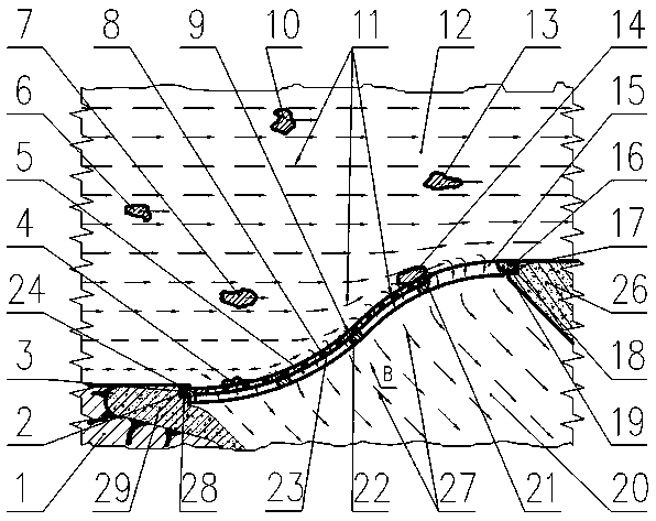 Method for preventing trash holding device from being attached to and wound by sewage