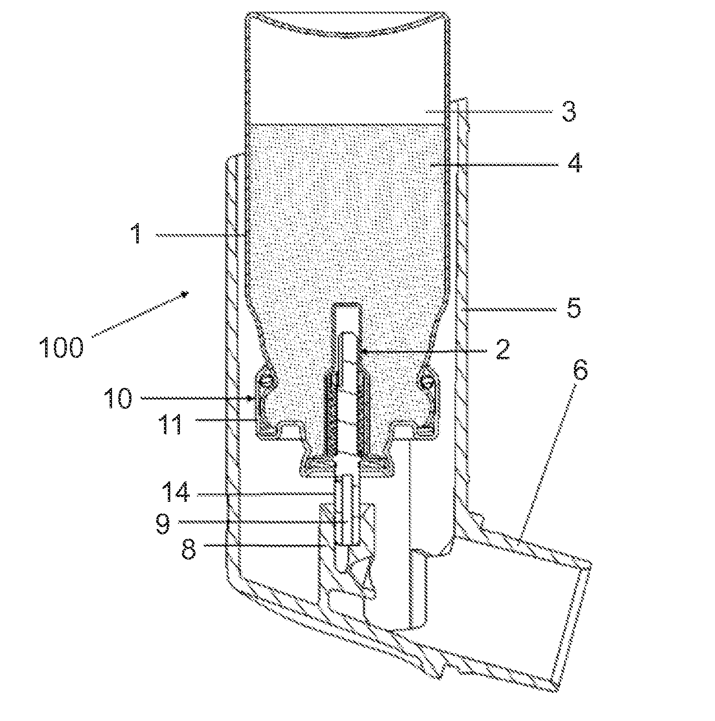 Valve for pressurized metered dose dispenser