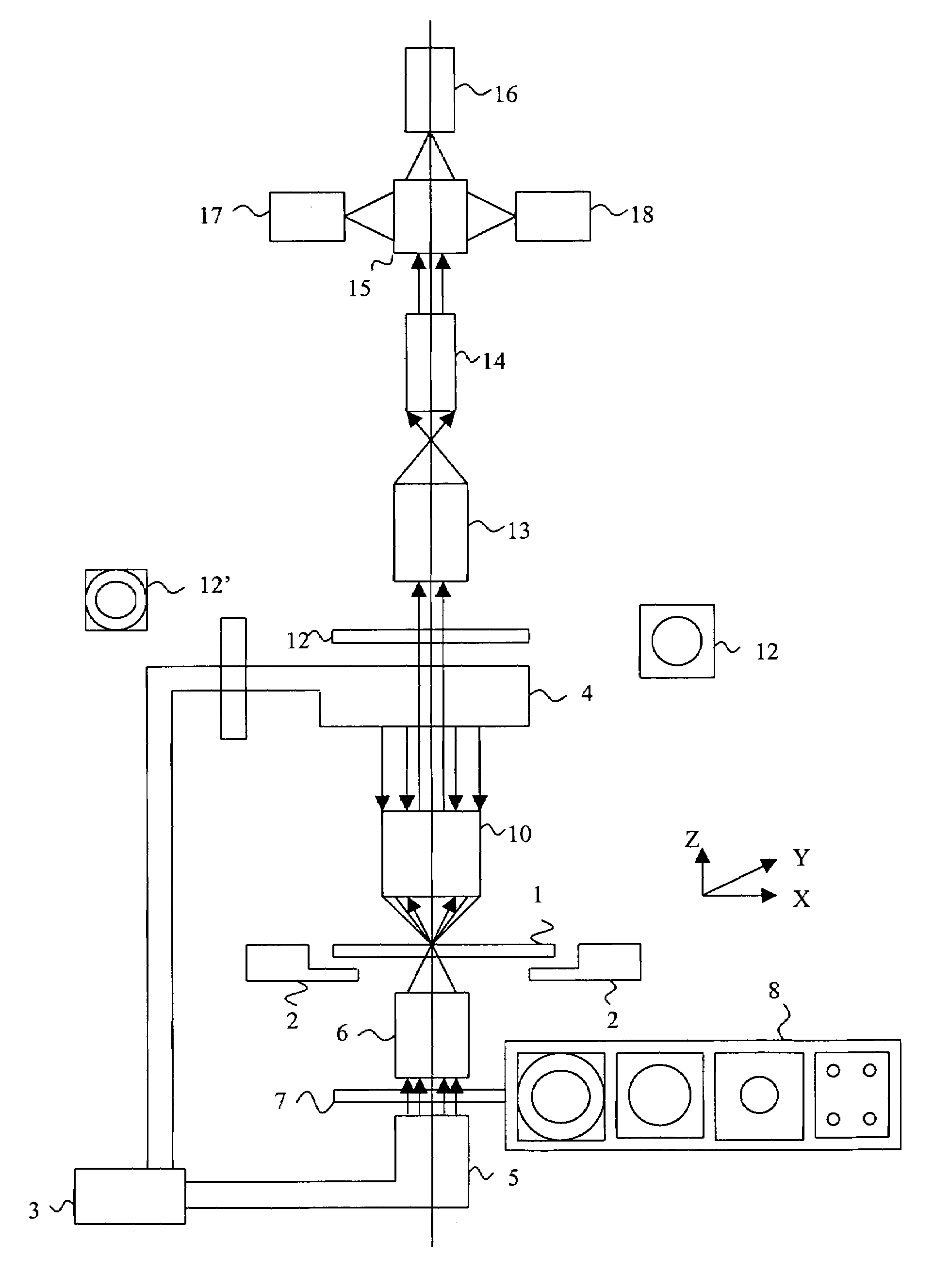 Method and apparatus for reticle inspection using aerial imaging