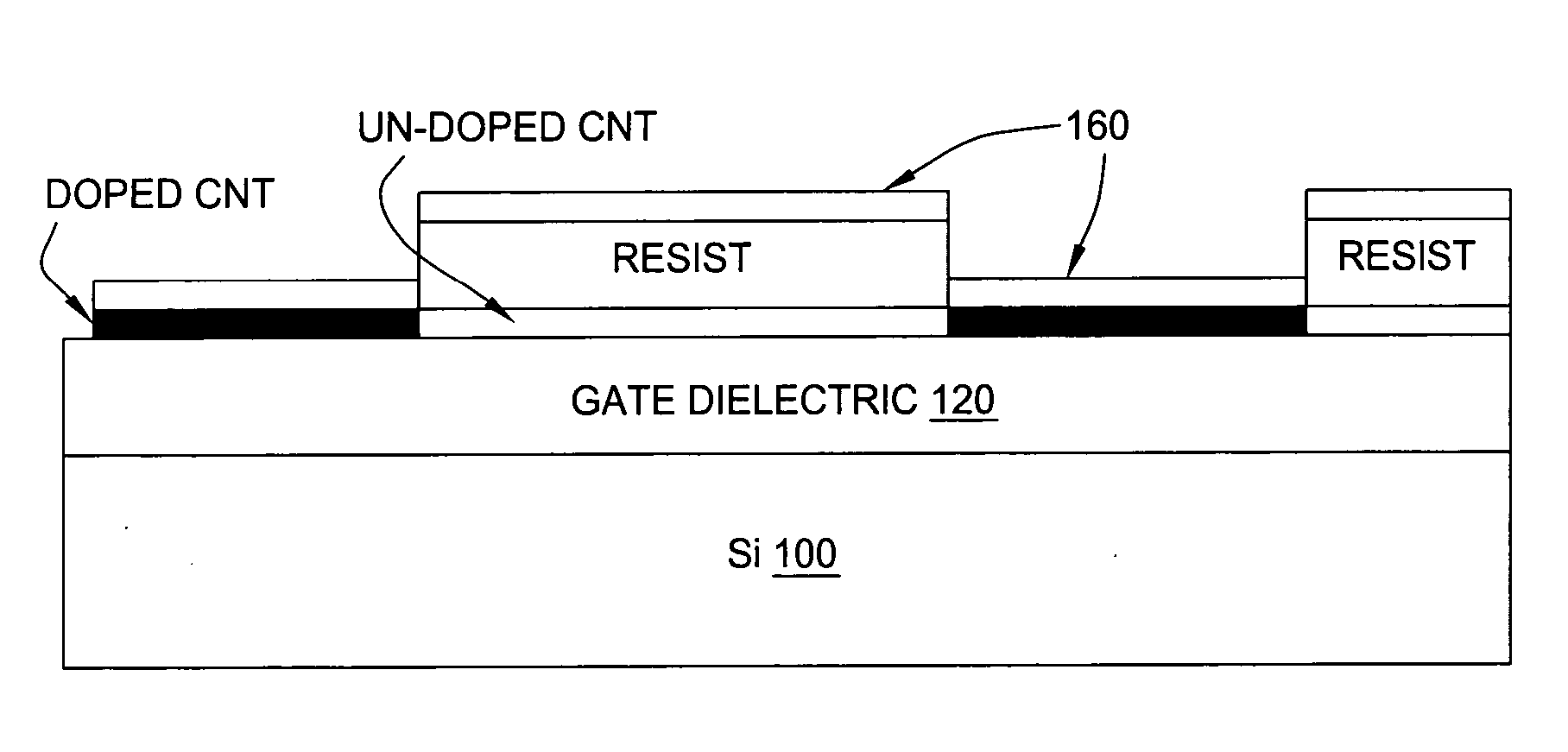 Method and apparatus for solution processed doping of carbon nanotube