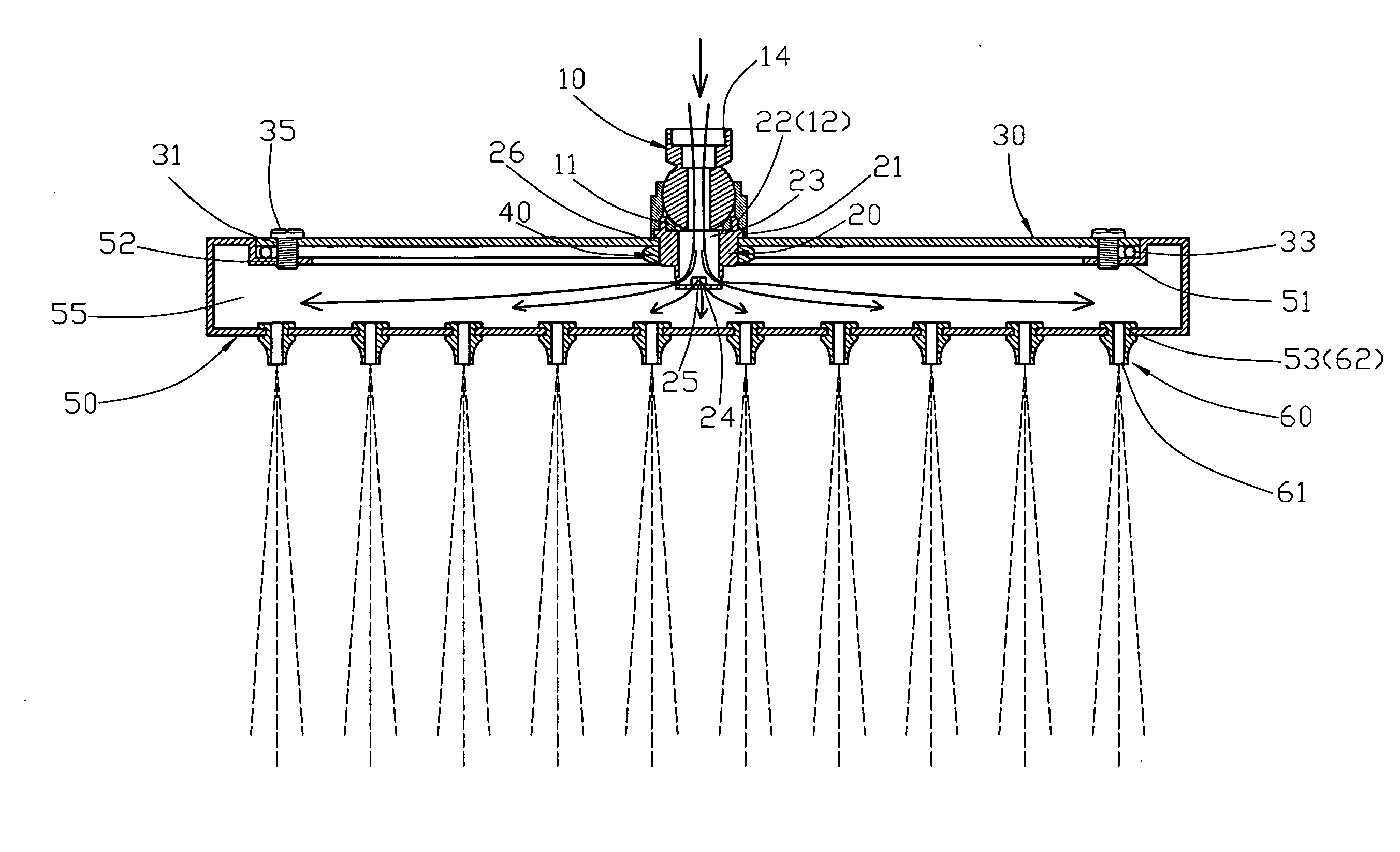 Shower head that is detached easily and quickly