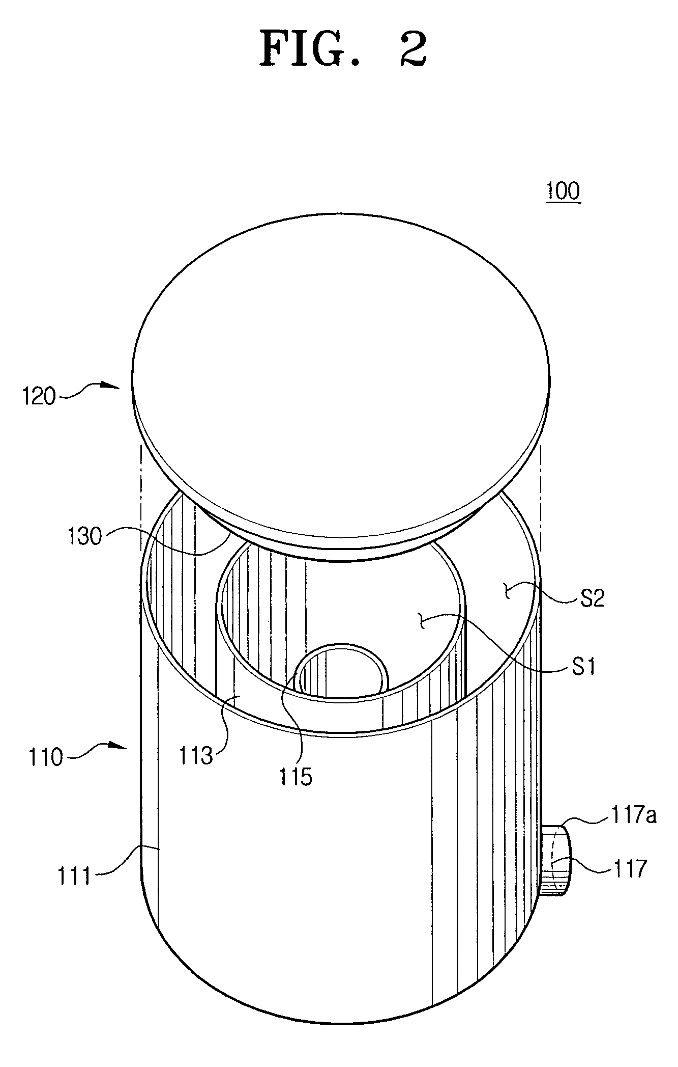 Cyclone dust-separating apparatus