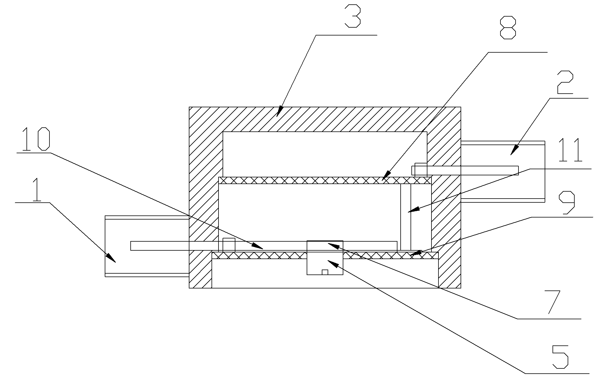 Strong-electromagnetic pulse protection device of ultra-short wave communication frequency range