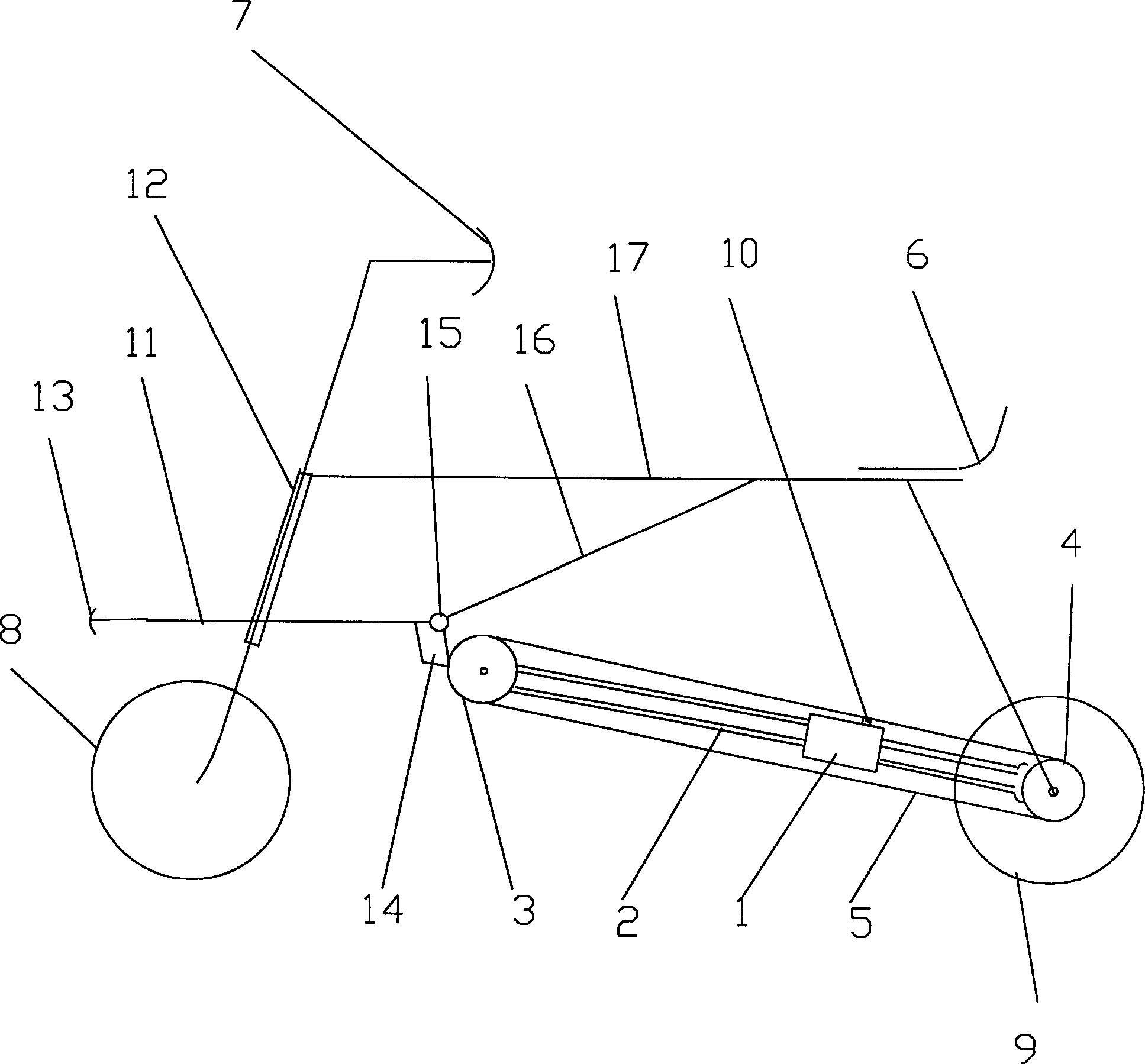 Draw-off chain-pulling bicycles