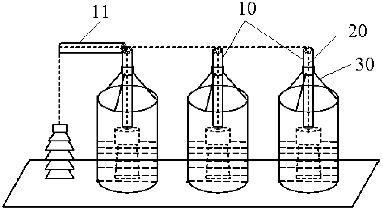 Device for alternating-current voltage withstanding test of transformer with wires led out of cable warehouse