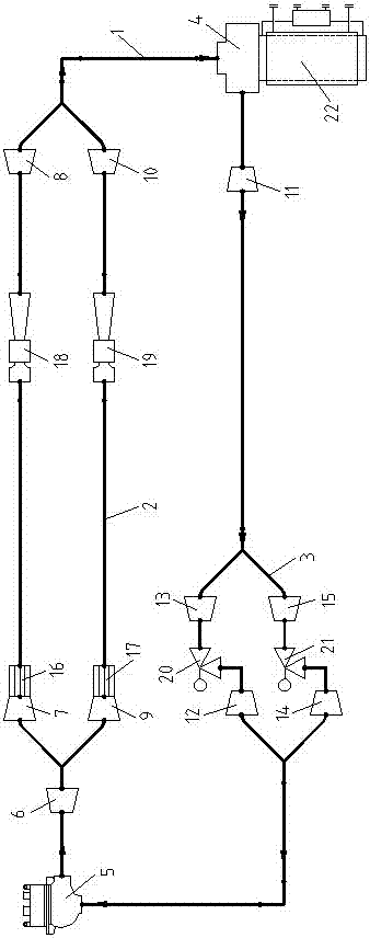 A nuclear power main pump test device