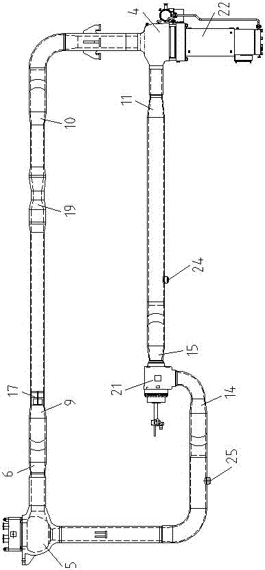 A nuclear power main pump test device