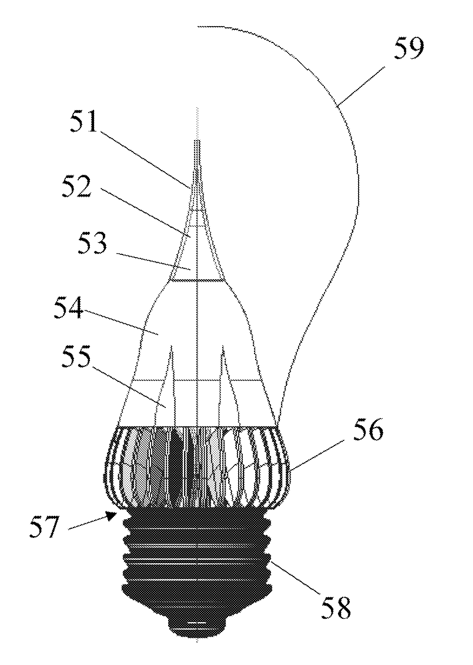 Solid-state luminescent filament lamps