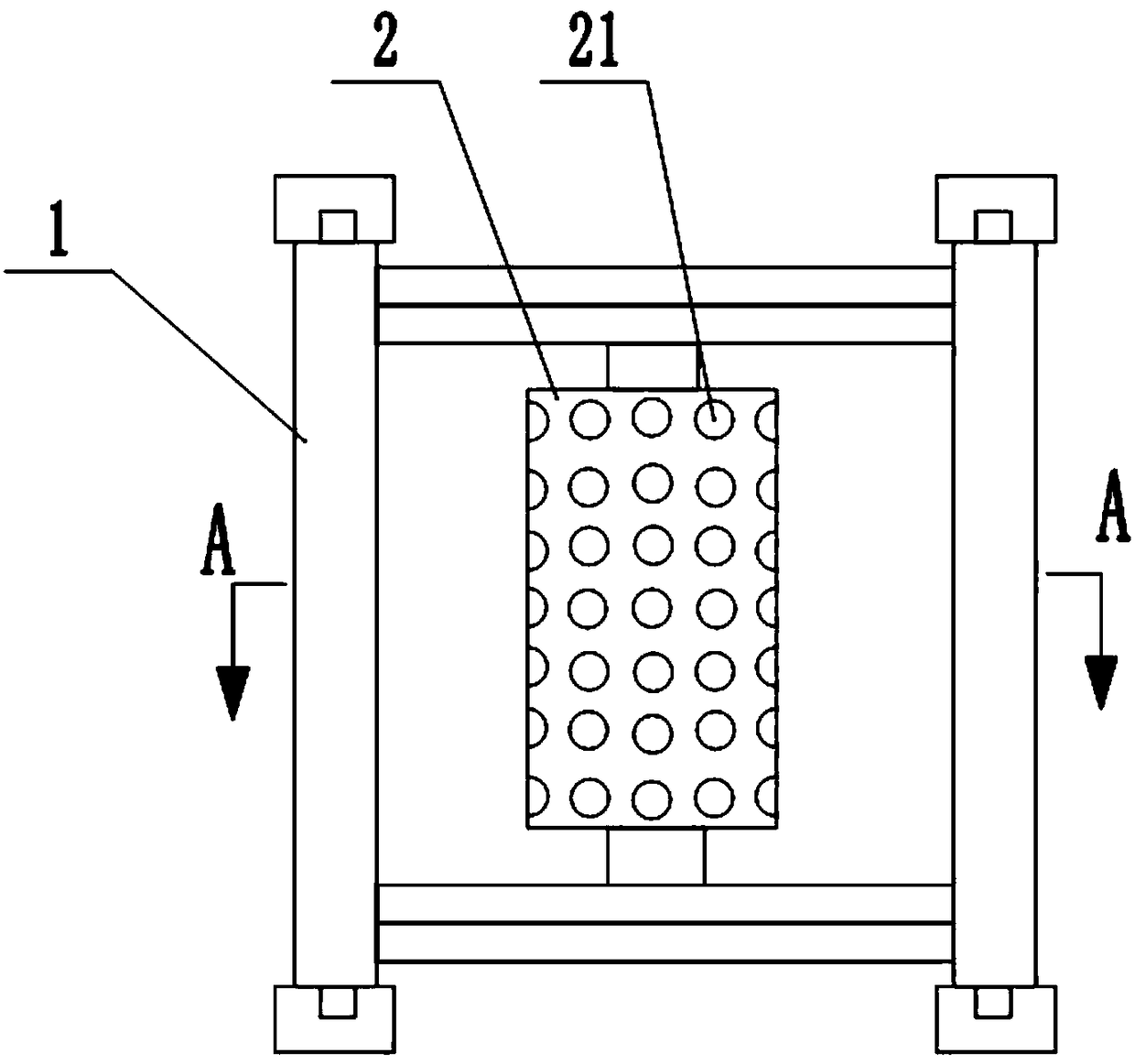 Convex surface forming device for cloth